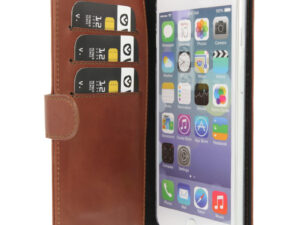 Valenta iPhone 5, 5s, SE læder Booklet cover brun